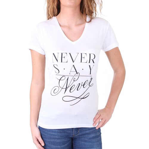 Madonna T-Shirt Damen ODA V-Ausschnitt Never Say Never...