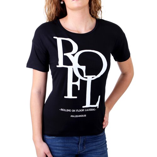 Madonna T-Shirt Damen MALIN Oversized Shirt mit ROFL Aufdruck MF-406987