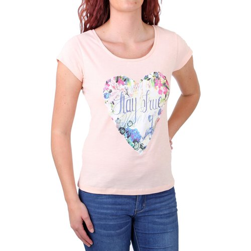 Madonna T-Shirt Damen LIANNE Rundhals Herz Motiv Druck Shirt MF-408054