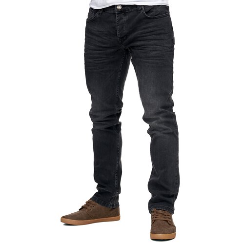 Reslad Jeans-Herren Slim Fit Basic Style Stretch-Denim Jeans-Hose RS-2063 Schwarz W29 / L30