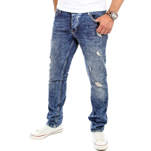 Reslad Herren Jeans Destroyed Slim RS-2069